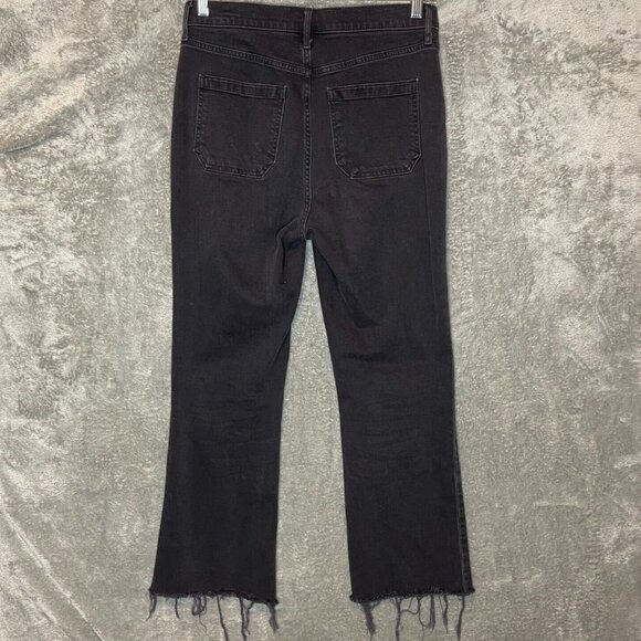 GAP Women Classic Retro 70s Ultra High Rise Flare Stretch Black Denim Jean 10* - Picture 2 of 9